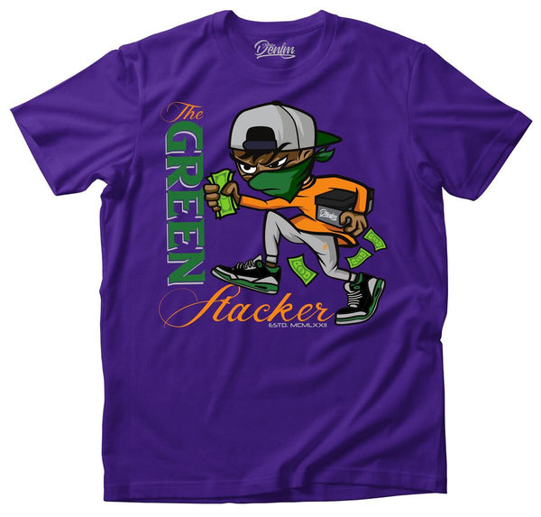 MEN PURPLE THE GREEN STACKER TSHIRT