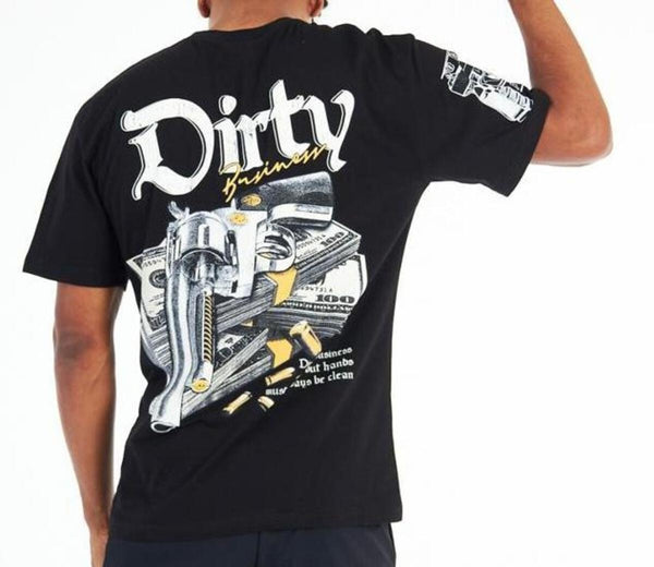 MEN BLACK DIRTY BUSINESS TSHIRT