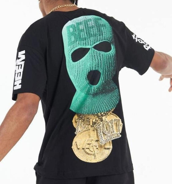 MEN BLACK GOLD SKYMASK TSHIRT