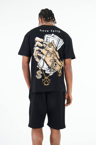 MEN BLACK HAVE FAITH TSHIRT