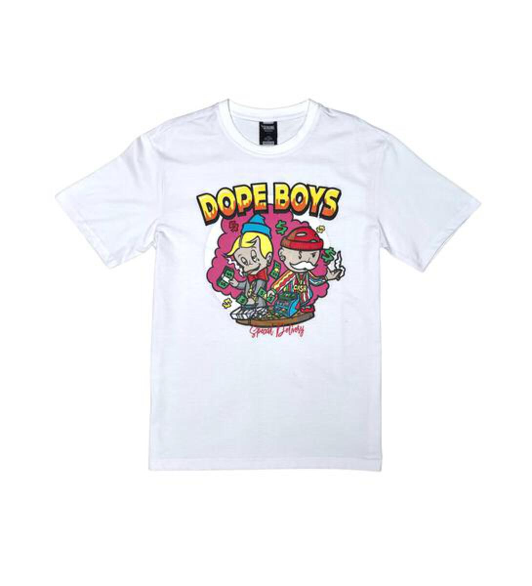 MEN WHITE GENUINE DOPE BOYS TEE