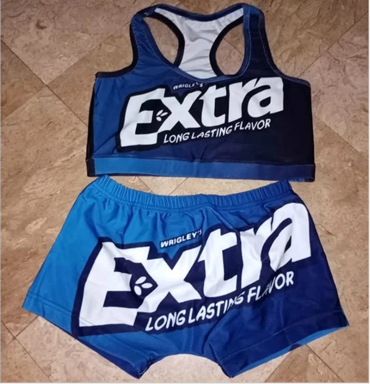 Extra print vest Shorts Set Yoga Short Set