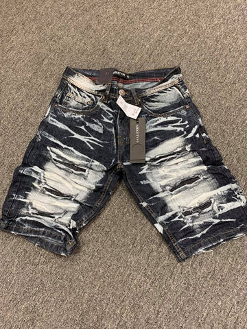 ARKE BLACK DENIM MEN SHORTS DYED OUT