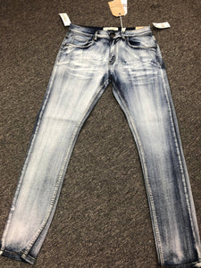 PLUS SIZE BIG Men Washed Up Denim Jeans