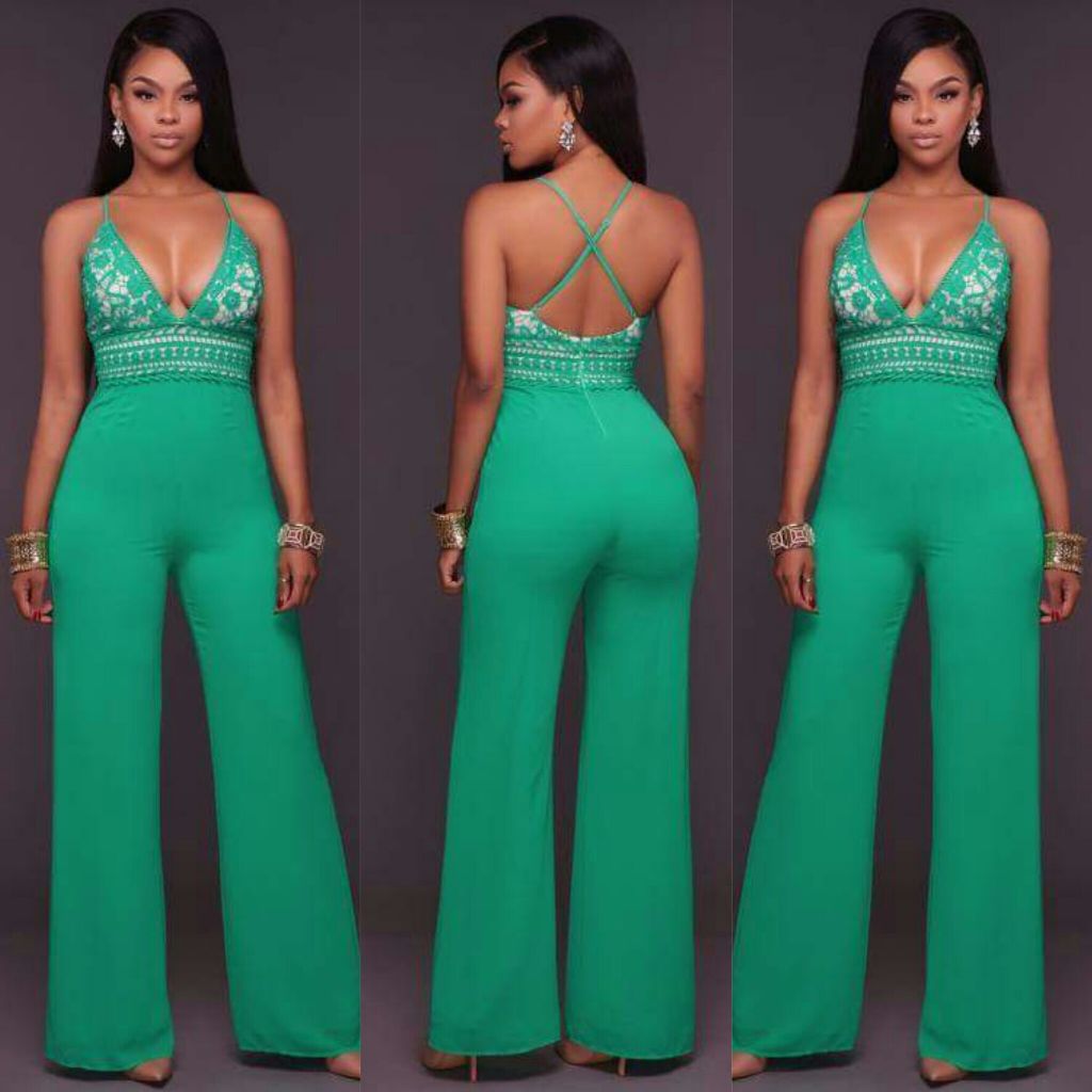 Mint Green Classy flare leg  jumpsuit