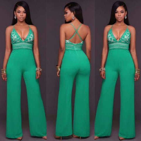 Mint Green Classy flare leg  jumpsuit