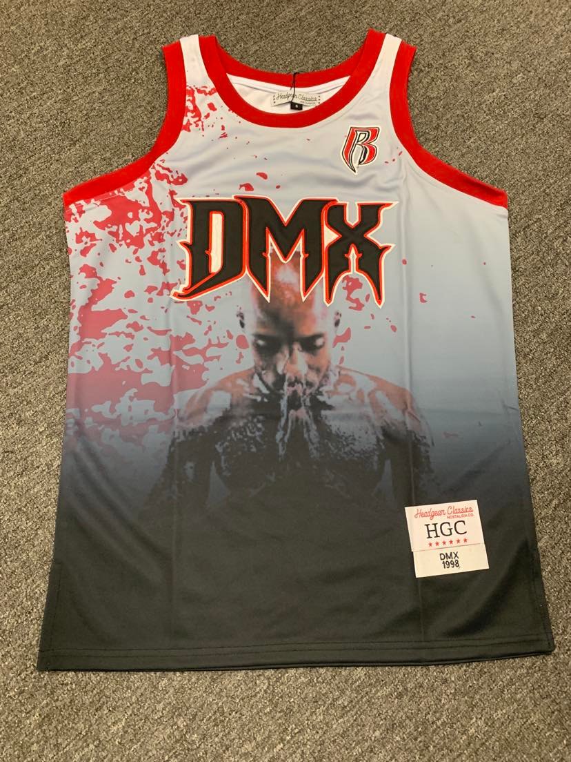 WHT DMX fade Basketball Jersey