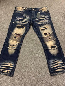 PLUS SIZE Mens Vintage Ripper Biker Jeans