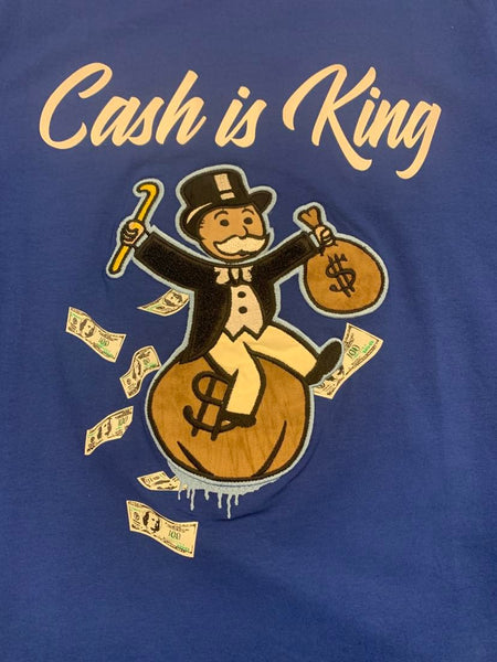 Men Royal Blue Cash is King Tee
