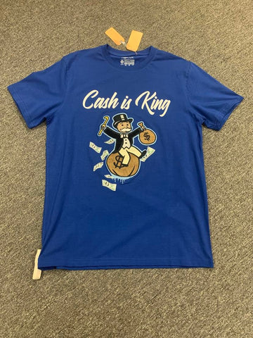 Men Royal Blue Cash is King Tee