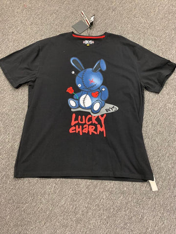 Men Big Size BLk Denim Lucy Charm Tshirt