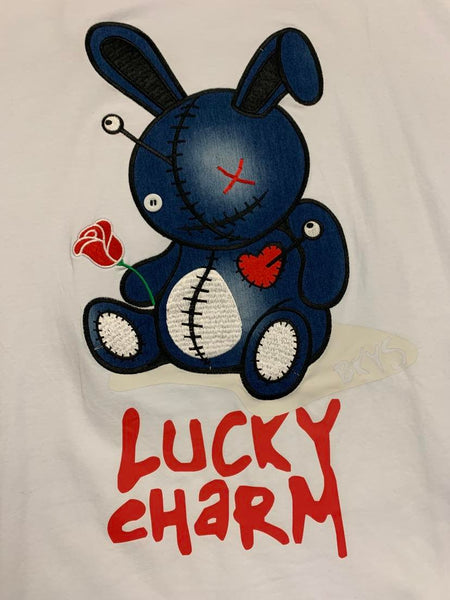 Men Big Size White/Denim Lucy Charm Tshirt