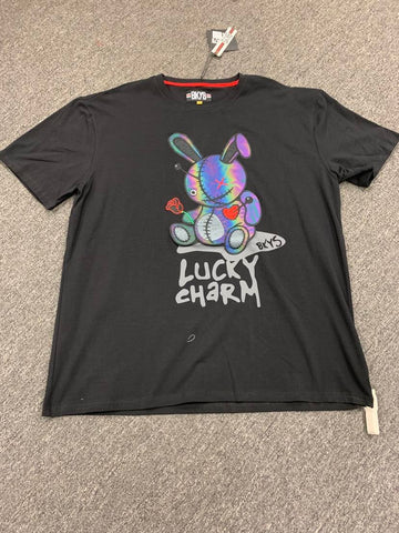 Men Big Size BLk Reflect Lucy Charm Tshirt