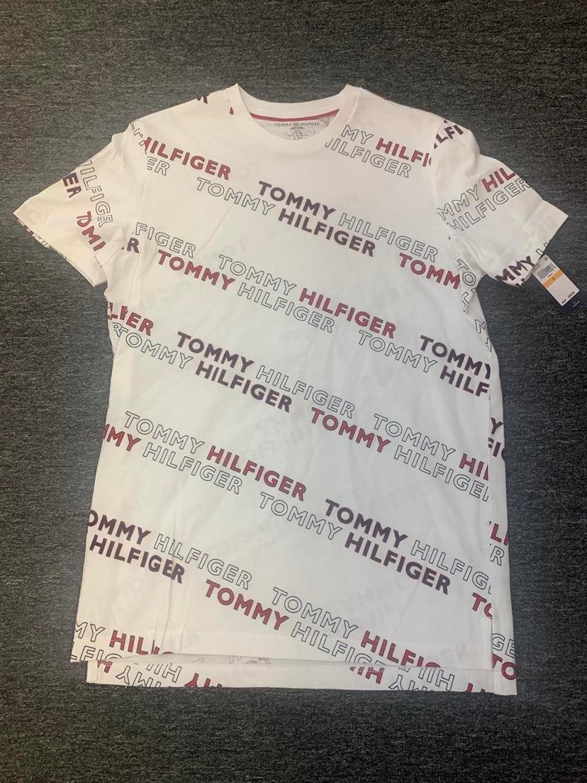 MEN WHITE TOMMY HILFIGER ALL OVER TEE