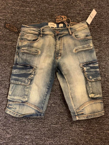 MEN LT TINT DENIM JEAN SHORTS