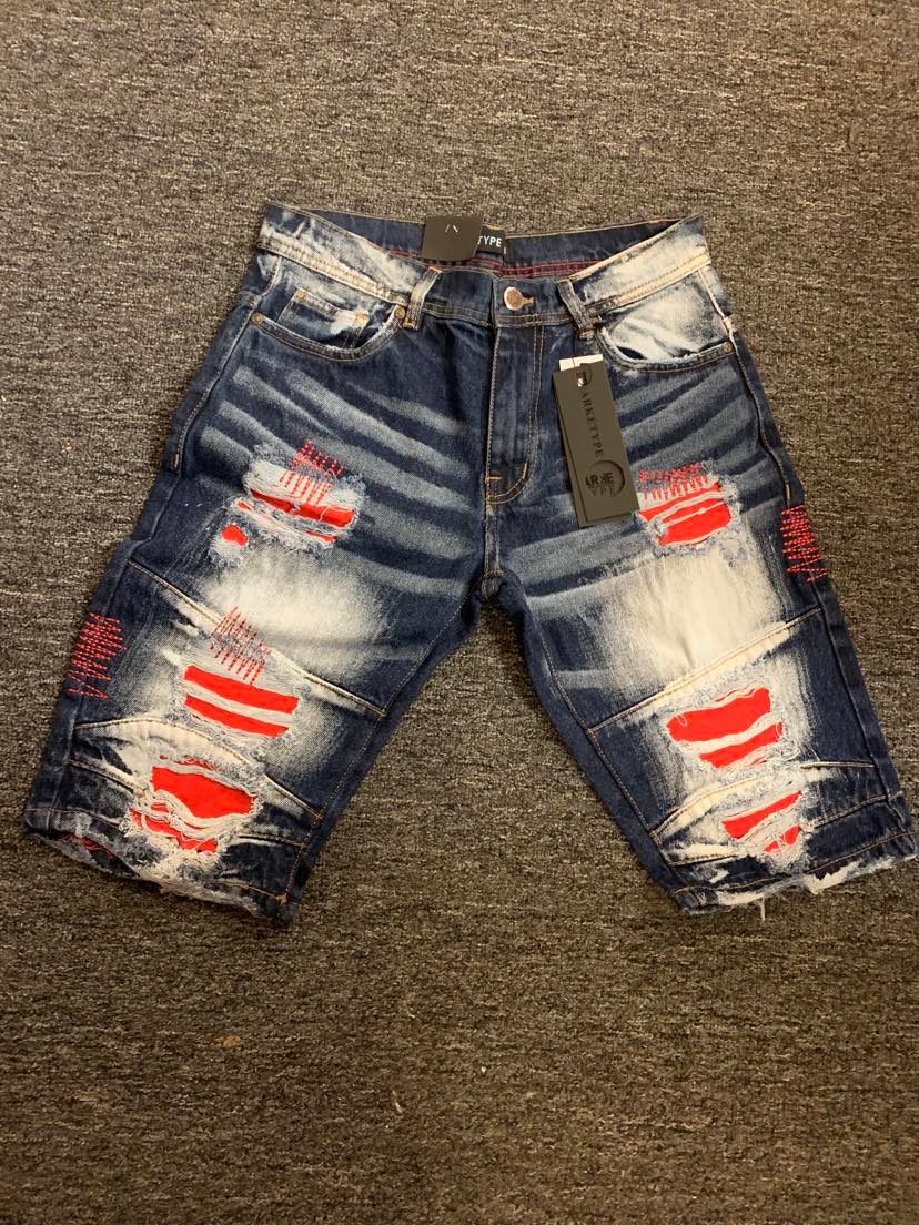 MEN BLUE/RED DEMIN JEANS