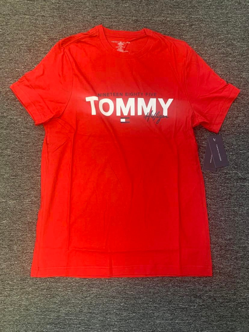 MEN RED TOMMY HILFIGER TEE