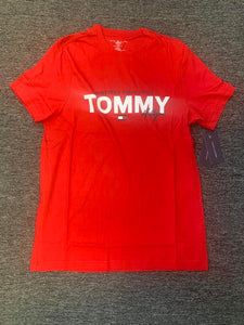 MEN RED TOMMY HILFIGER TEE