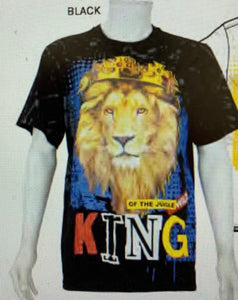 MEN GRAPHIC BLACK LION KING TEE