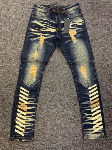 MENS STRIP ON STRIPE JEANS