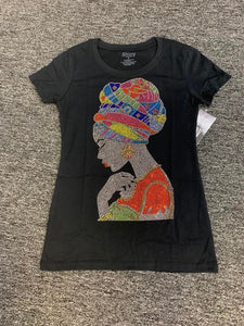 African girl Glittery Tee