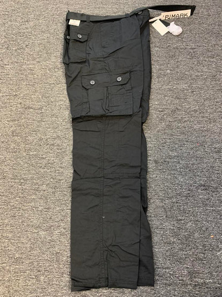 MEN BLACK CARGO PANT WITH BELT