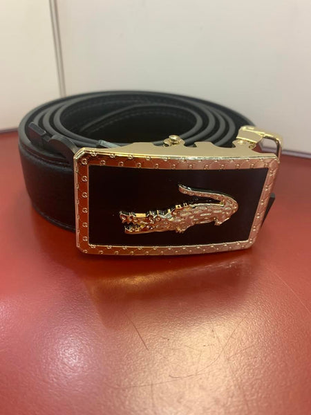 MEN BLACK ALLIGATOR BELTS