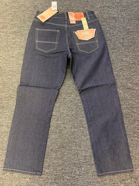 MEN PLAIN RAW INDIGO STRAIGHT FIT JEANS