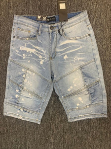 MEN STONE WASH SIDE POCKET DENIM SHORTS