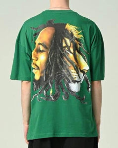 MEN GREEN BOB MARLEY TSHIRT