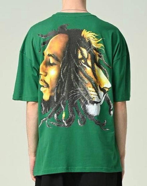 MEN GREEN BOB MARLEY TSHIRT