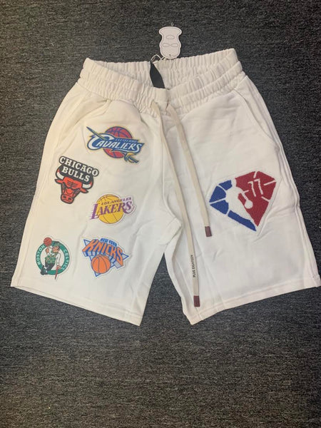 MEN WHITE NBA TEAM SHORT