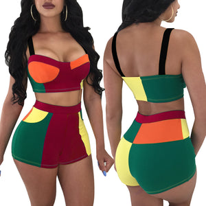 Multi color short set