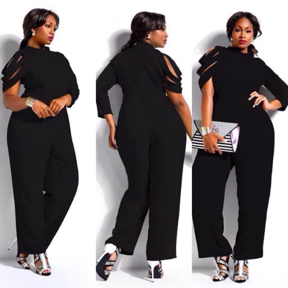 black plus size jumpsuit