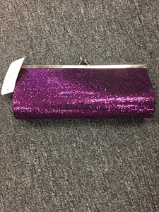 Large purple glittery clutch