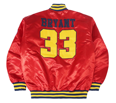 MEN RED MC DEE BRYANT HIGH SCHOOL SATIN JACKET