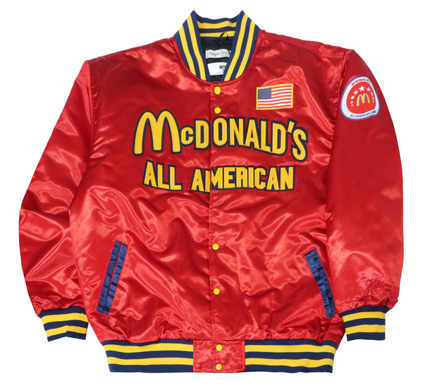 MEN RED MC DEE BRYANT HIGH SCHOOL SATIN JACKET