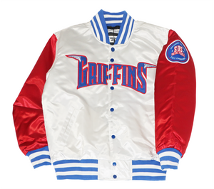 MEN RE/WHT/BLUE WILLIAMSON HIGH SCHOOL SATIN JACKET