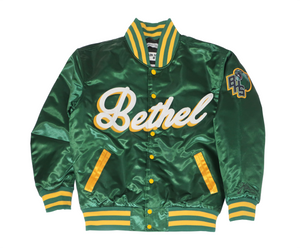 MEN GREEN IVERSON HIGH SCHOOL SATIN JACKET