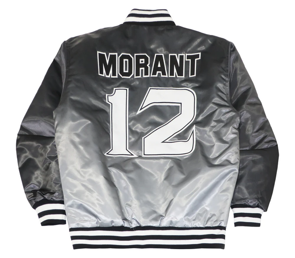 MEN BLACKISH GRAY JA MORANT H.S SATIN JACKET