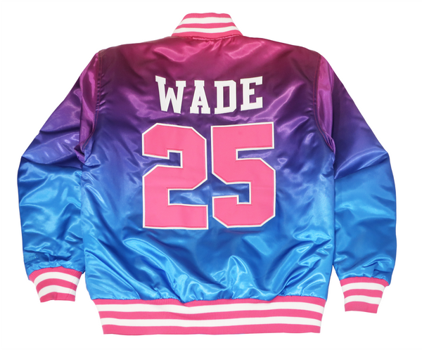 MEN ROSE BLUE DWAYNE WADE HIGH SCHOOL ALT SATIN JACKET