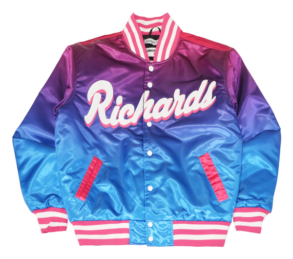 MEN ROSE BLUE DWAYNE WADE HIGH SCHOOL ALT SATIN JACKET