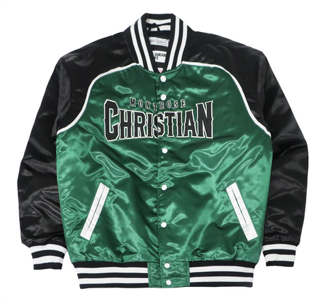 MEN GREEN/BLACK KEVIN DURANT HIGH SCHOOL SATIN JACKET