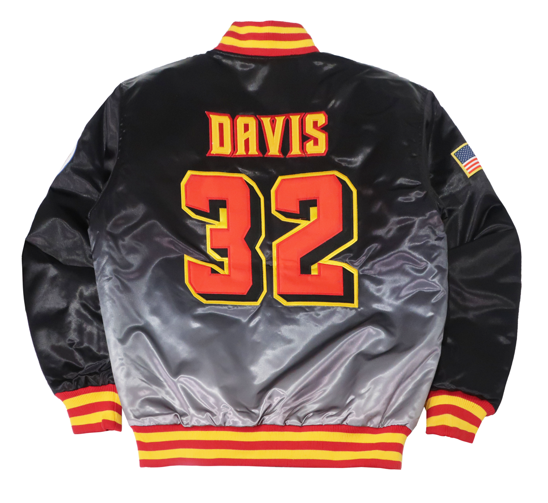 MEN BLACK MC DEE DAVIS HIGH SCHOOL SATIN JACKET