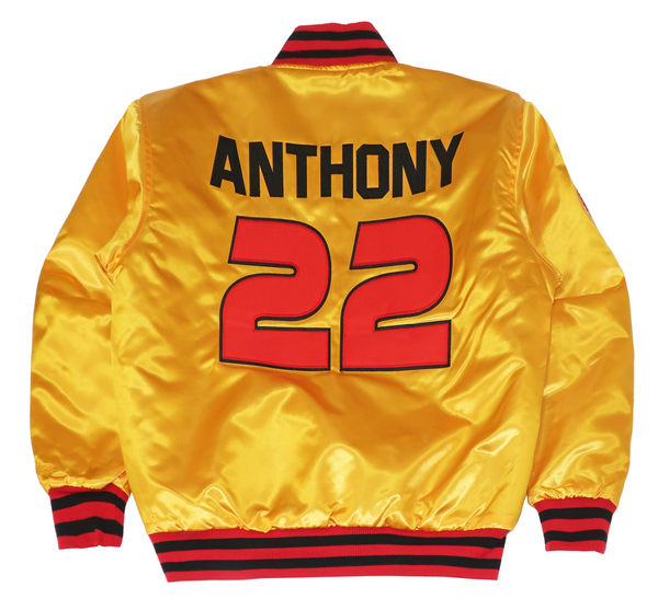 MEN YELLOWISH GOLD ANTHONY HIGH SCHOOL SATIN JACKET