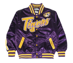 MEN PURPLE JACKSON HIGH SCHOOL SATIN JACKET