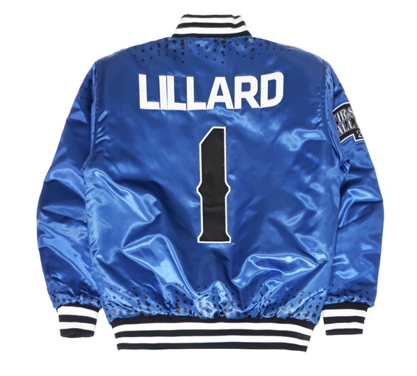 MEN BLUE LILLARD HIGH SCHOOL SATIN JACKET