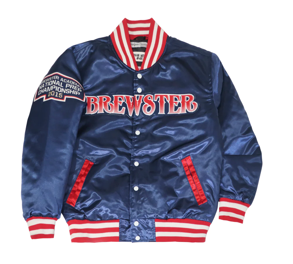 MEN BLUE/RED MITCHELL HIGH SCHOOL ALT SATIN JACKET