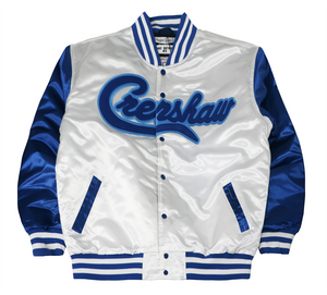 MEN WHITE & BLUE KOBE BRYANT HIGH SCHOOL SATIN JACKET