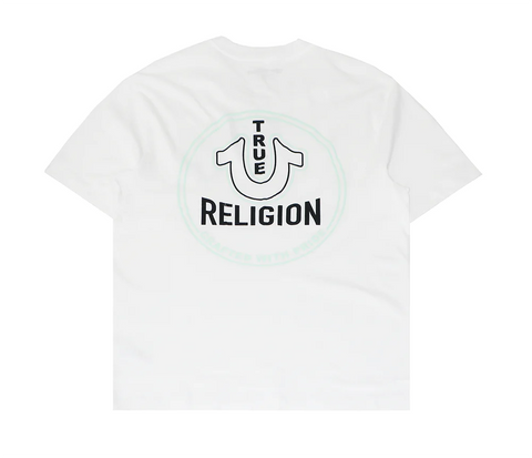 MEN WHITE TRUE U ON THE BACK TRUE RELIGION TEE